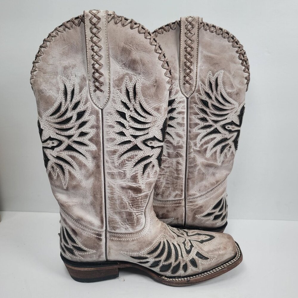J.B. Dillon Women's Brown Western Cowgirl Boots US Size 8B - Picture 5 of 12